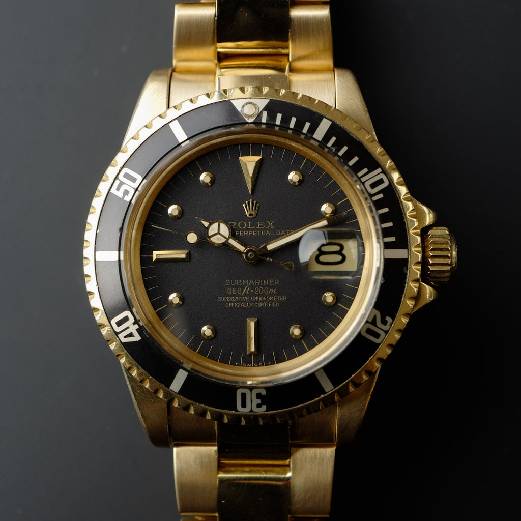 ロレックス/サブマリーナデイト1680/8/黒壺ダイヤル/18KYG/ROLEX SUBMARINER DATE Ref.1680/8 "Black Nipple Dial" 18K YG 1972y