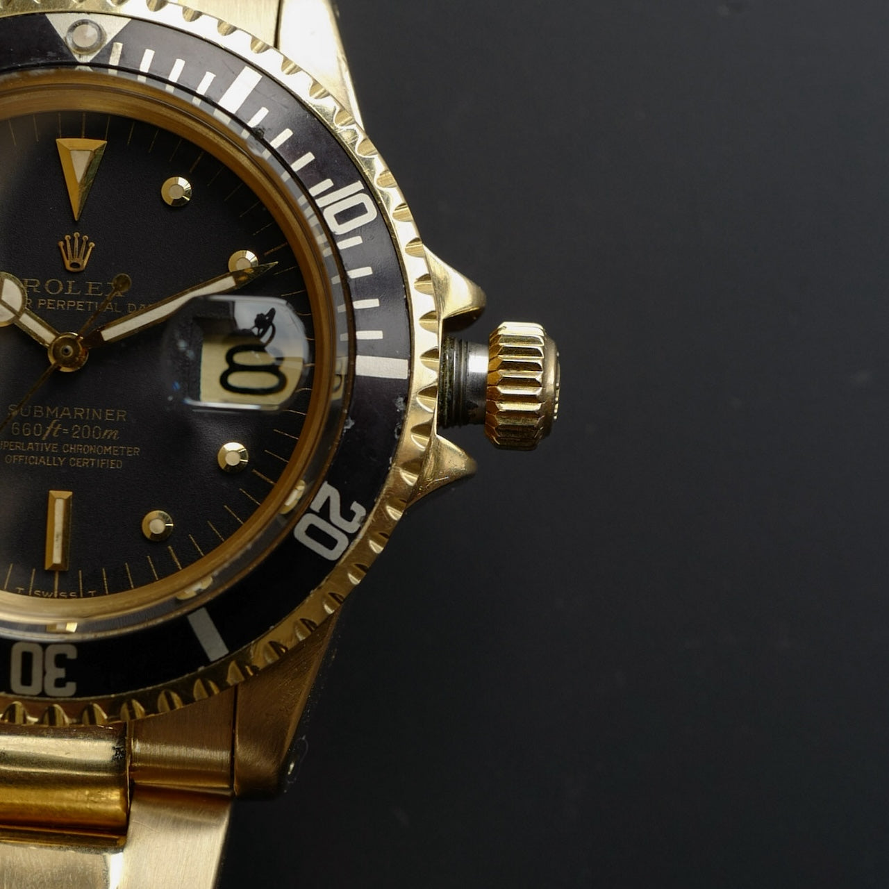 ロレックス/サブマリーナデイト1680/8/黒壺ダイヤル/18KYG/ROLEX SUBMARINER DATE Ref.1680/8 "Black Nipple Dial" 18K YG 1972y