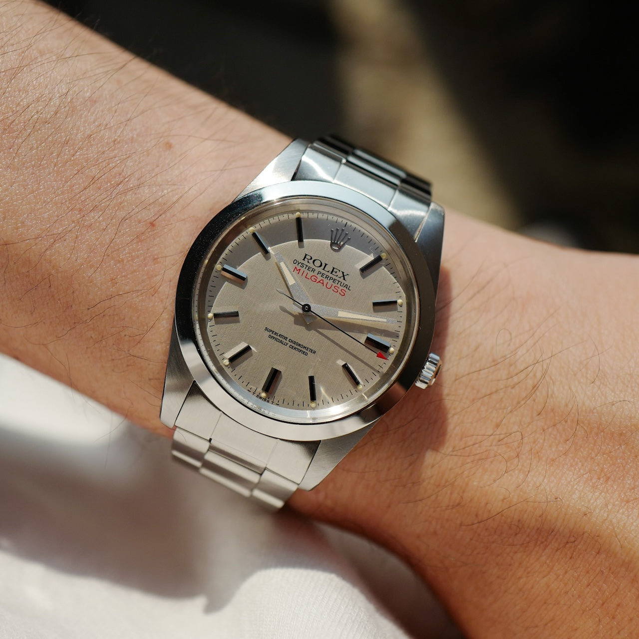 N.R 1019 シルバー L ロレックス/ミルガウス1019/後期ダイヤル/ROLEX MILGAUSS Ref.1019