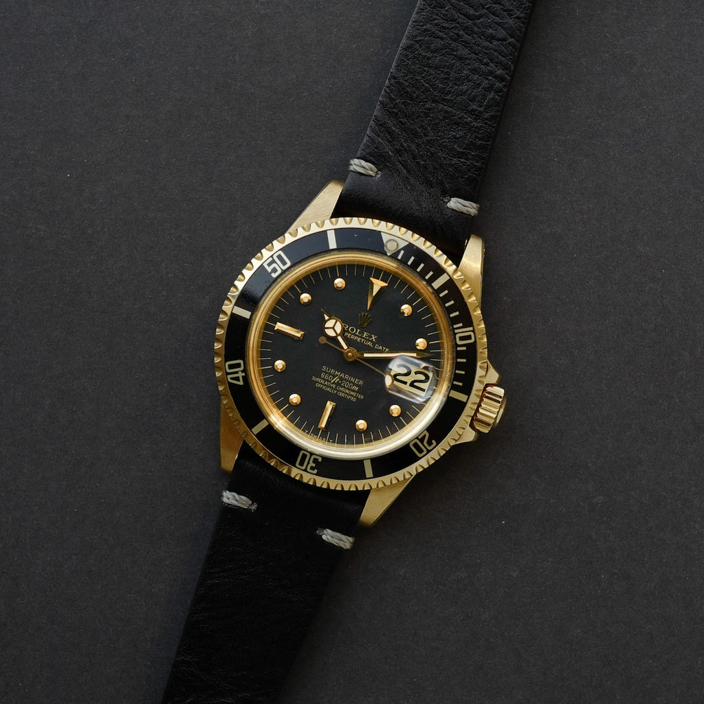 ロレックス/サブマリーナ1680/8/黒壺ダイヤル/ROLEX SUBMARINER DATE Ref.1680/8 "NIPPLE DIAL"18KYG 1976-77y