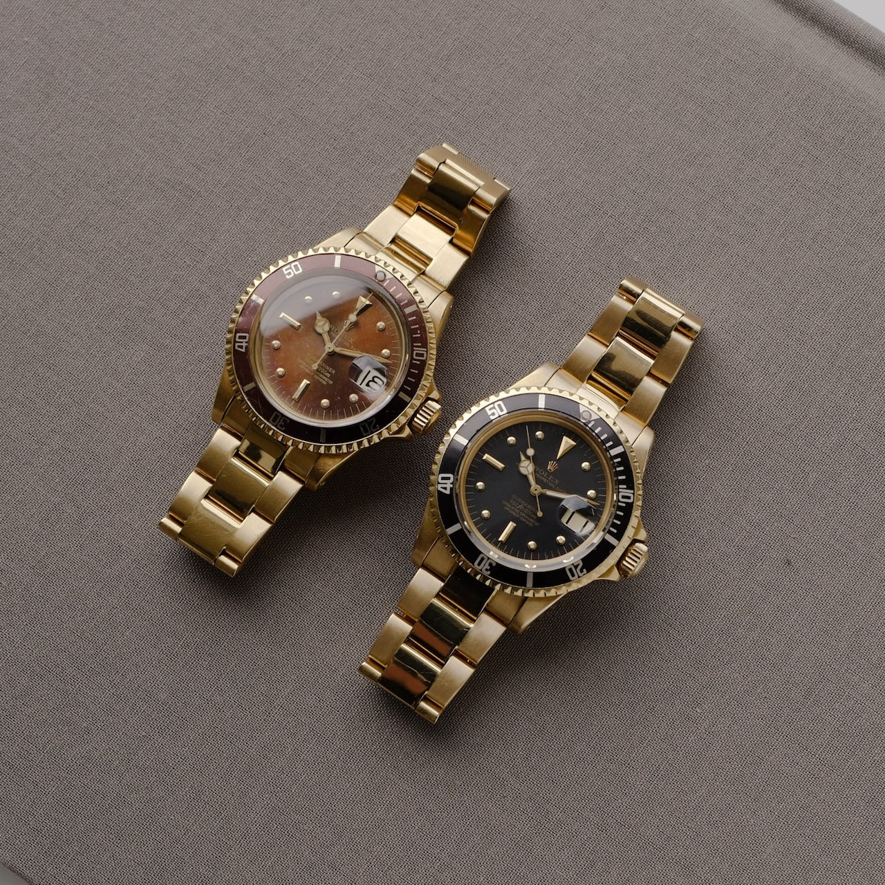 ロレックス/サブマリーナデイト1680/8/トロピカル/フジツボ/ROLEX SUBMARINER DATE 1680/8 18KYG "TROPICAL" Nipple Dial 1970y