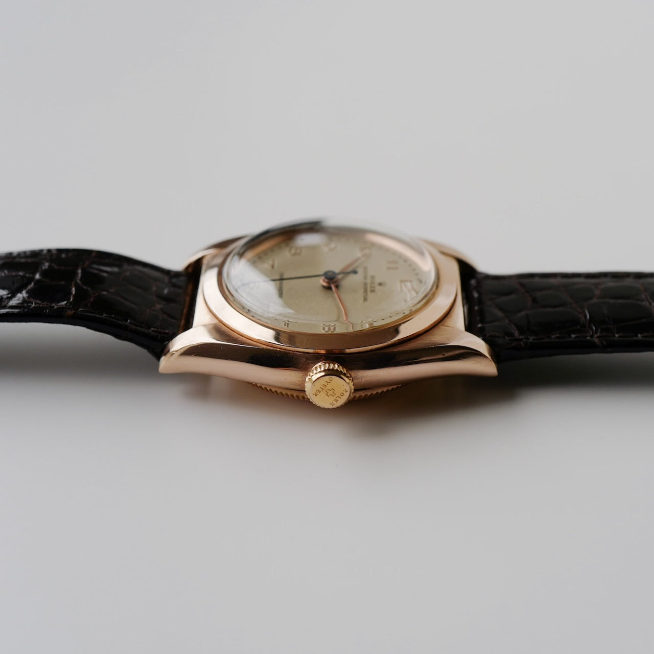 ロレックス/バブルバック/14Kピンクゴールド/Ref.3131/ROLEX OYSTER PERPETUAL Ref. 3131 "Bubble Back" 14K Pink Gold 1946
