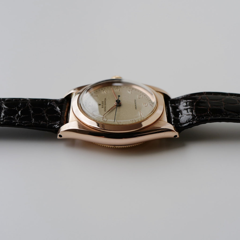 ロレックス/バブルバック/14Kピンクゴールド/Ref.3131/ROLEX OYSTER PERPETUAL Ref. 3131 "Bubble Back" 14K Pink Gold 1946