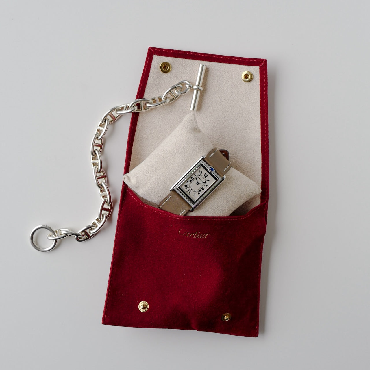 カルティエ/タンクバスキュラントLM/ホワイトローマンギョーシェダイヤル/手巻き/フレデリックピゲ/CARTIER TANK BASCULANTE White Roman Guilloche Dial / Hand Winding / SS 2001
