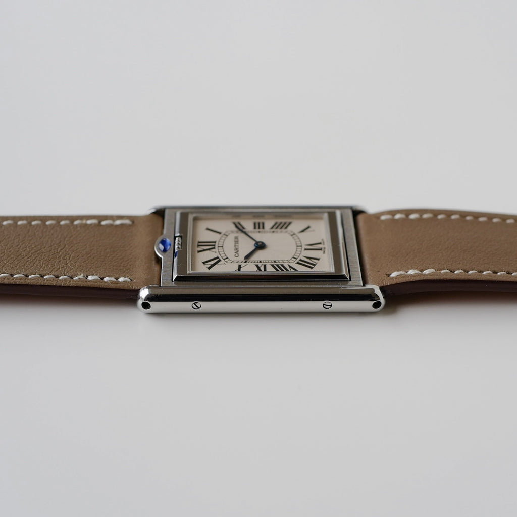 カルティエ/タンクバスキュラントLM/ホワイトローマンギョーシェダイヤル/手巻き/フレデリックピゲ/CARTIER TANK BASCULANTE White Roman Guilloche Dial / Hand Winding / SS 2001