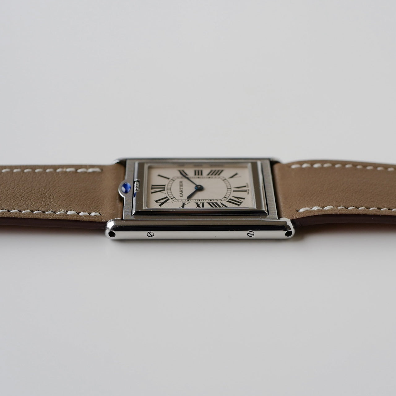 カルティエ/タンクバスキュラントLM/ホワイトローマンギョーシェダイヤル/手巻き/フレデリックピゲ/CARTIER TANK BASCULANTE White Roman Guilloche Dial / Hand Winding / SS 2001