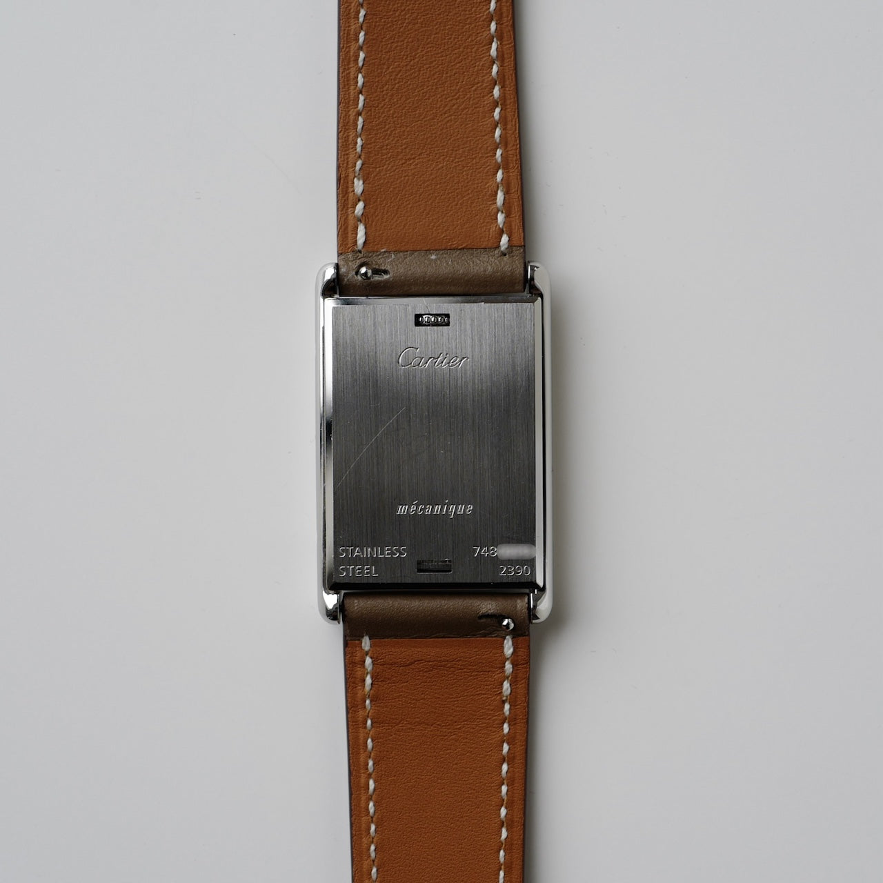 カルティエ/タンクバスキュラントLM/ホワイトローマンギョーシェダイヤル/手巻き/フレデリックピゲ/CARTIER TANK BASCULANTE White Roman Guilloche Dial / Hand Winding / SS 2001