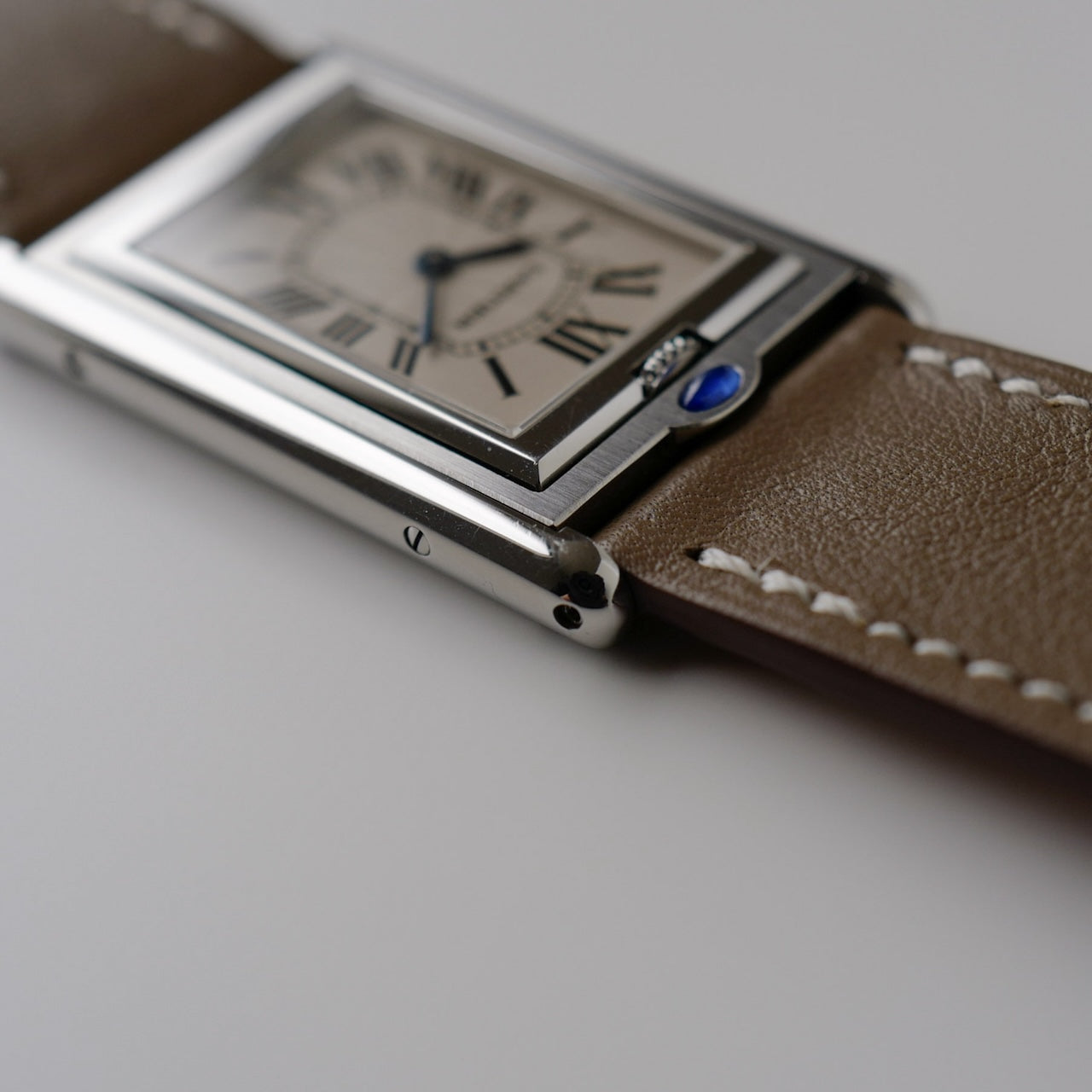 カルティエ/タンクバスキュラントLM/ホワイトローマンギョーシェダイヤル/手巻き/フレデリックピゲ/CARTIER TANK BASCULANTE White Roman Guilloche Dial / Hand Winding / SS 2001