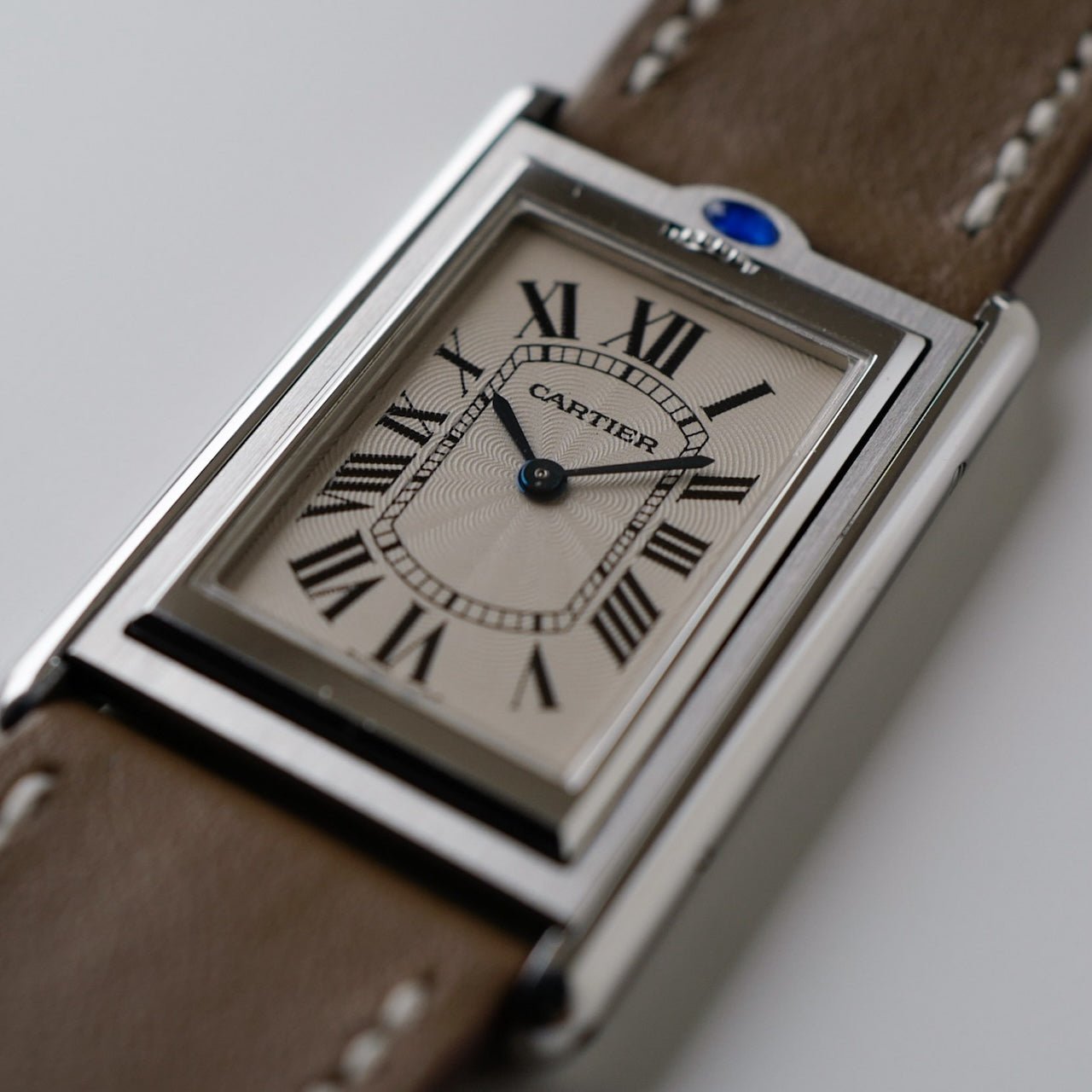カルティエ/タンクバスキュラントLM/ホワイトローマンギョーシェダイヤル/手巻き/フレデリックピゲ/CARTIER TANK BASCULANTE White Roman Guilloche Dial / Hand Winding / SS 2001