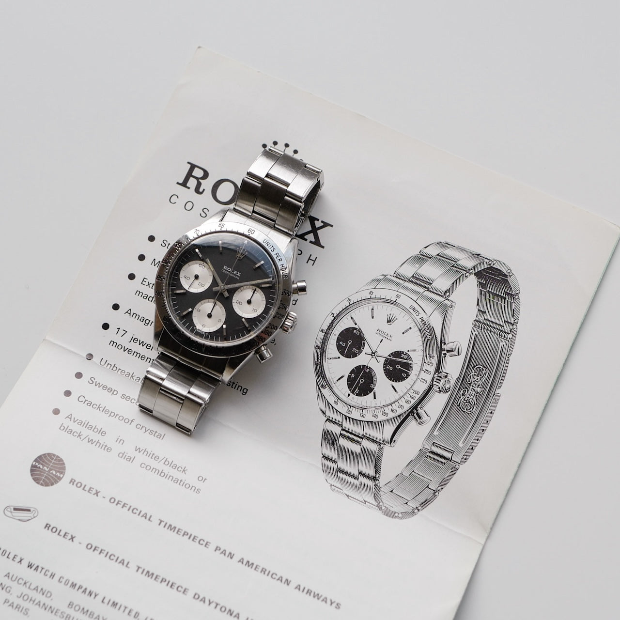 ロレックス/デイトナ6239/2ndル・マン/国際保証書つき/ROLEX DAYTONA Ref.6239 "2nd Le Mans"1964y with Paper and Box