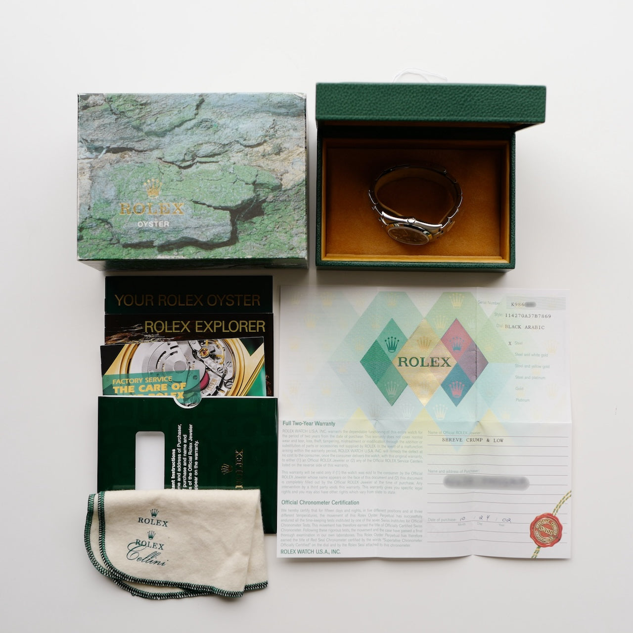[3]ロレックス/エクスプローラー1/114270/K番/保証書付き/ROLEX EXPLORER 1 Ref.114270 K 2001 with Paper