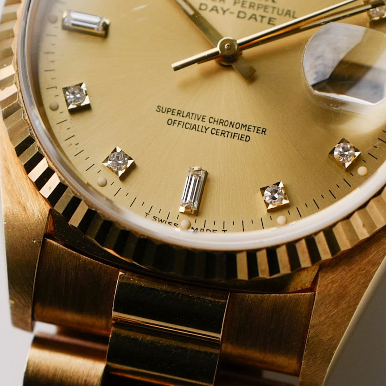 ロレックス/デイデイト18238/X番/10Pダイヤモンド/18KYG/保証書付き/ROLEX DAY-DATE Ref.18238 "10P Diamond" 18KYG X 1991 with Paper