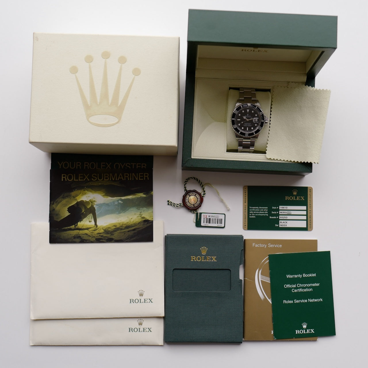 レンゲ全書 ロレックス/サブマリーナデイト16610最終/M番ルーレット/保証書付き
