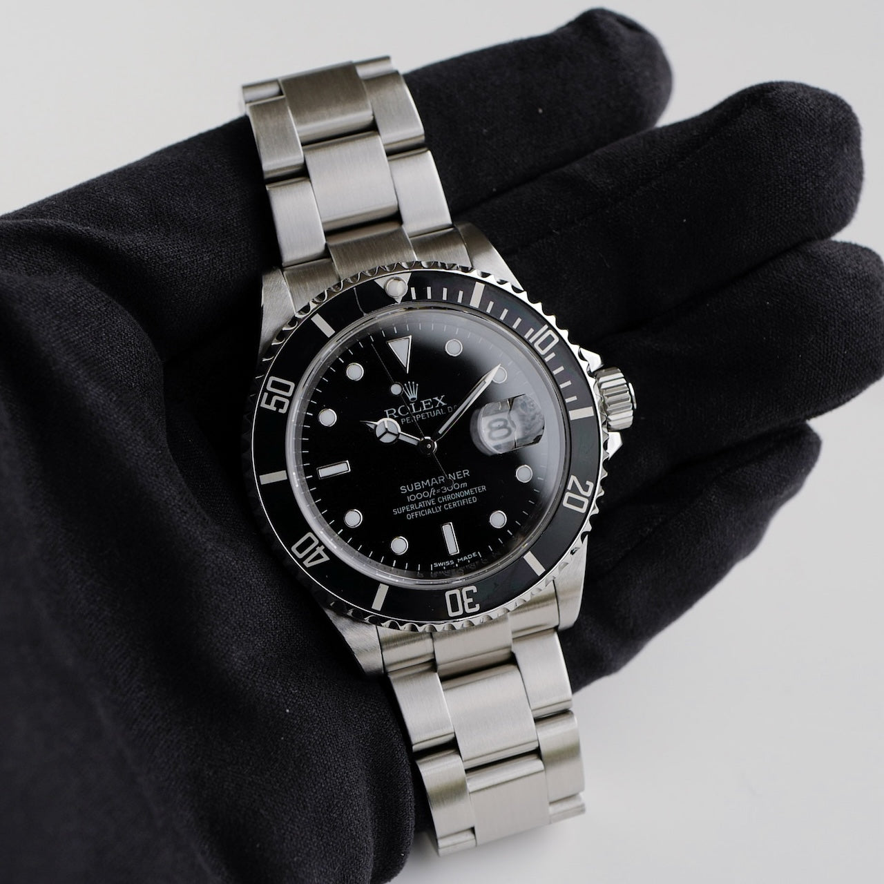 ロレックス/サブマリーナデイト16610最終/M番ルーレット/保証書付き