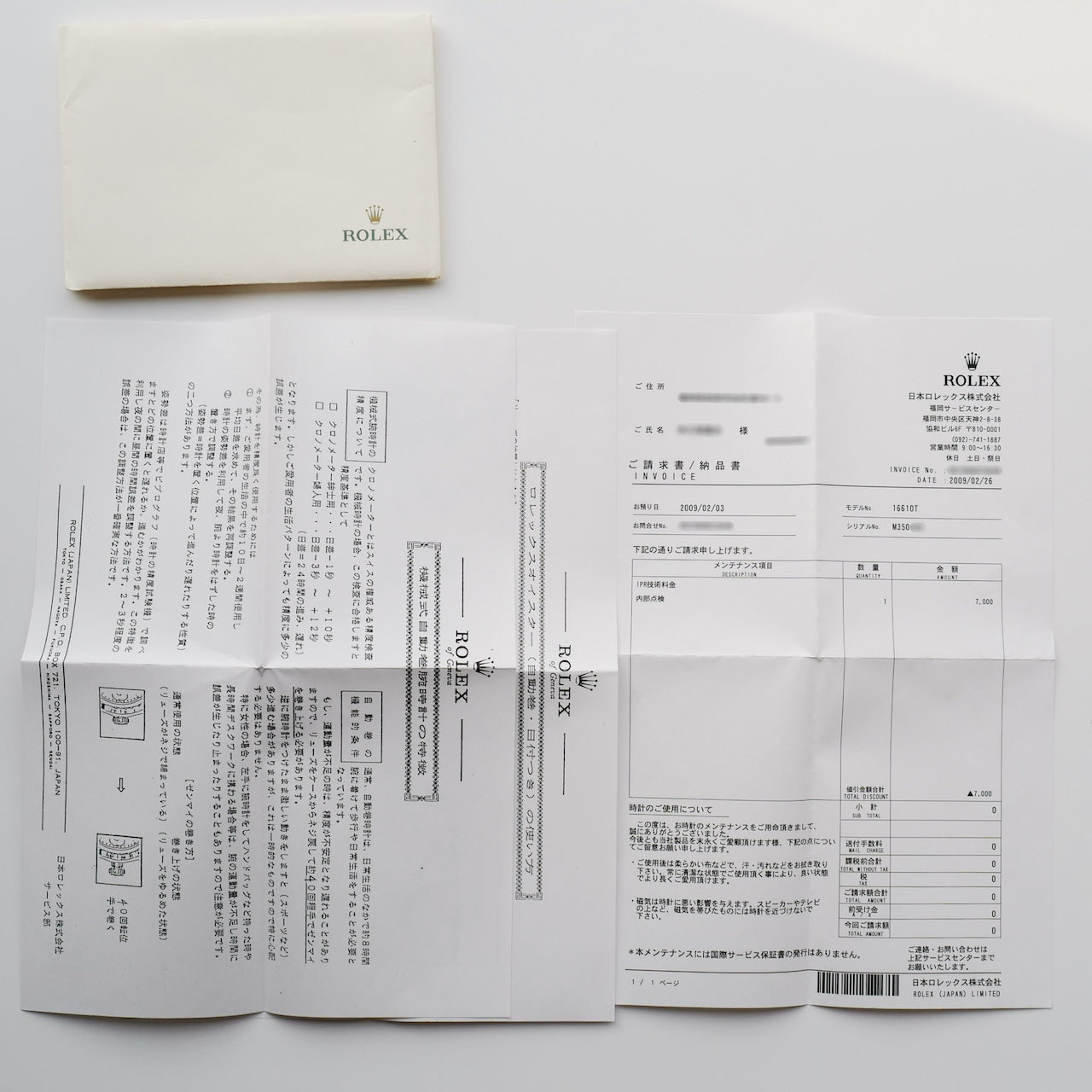 ロレックス/サブマリーナデイト16610最終/M番ルーレット/保証書付き