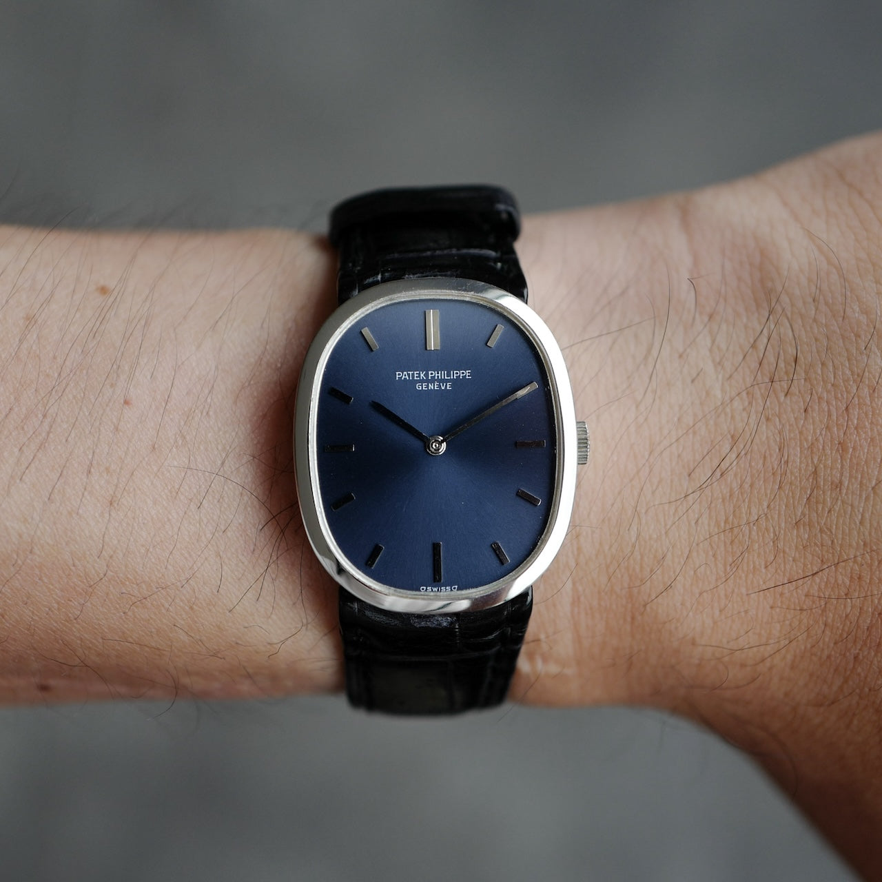 【参考品】パテックフィリップ/ゴールデンエリプス/18Kホワイトゴールド/PATEK PHILIPPE GOLDEN ELLIPSE Ref.3548 "Blue Grey Dial"18K WHITE GOLD