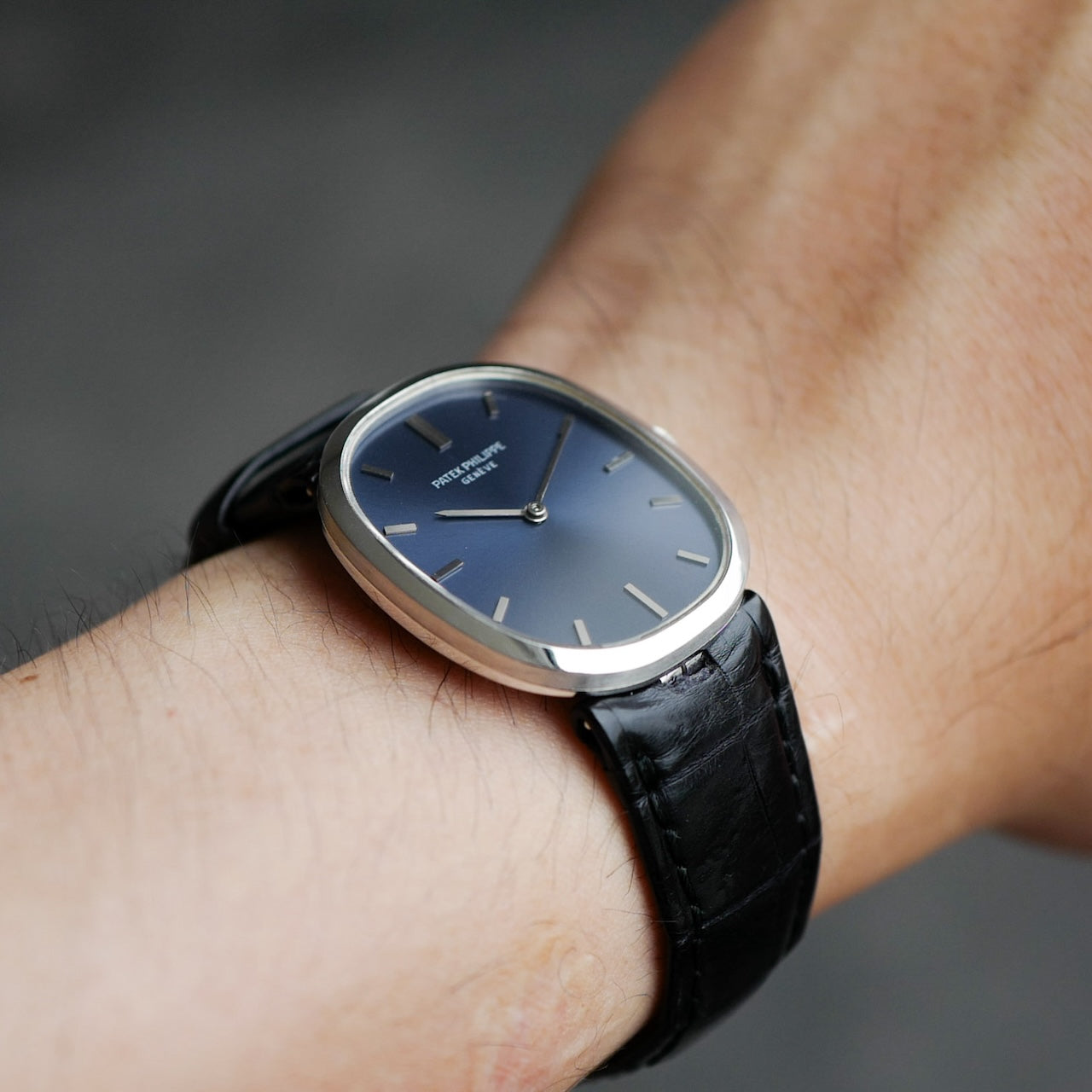 【参考品】パテックフィリップ/ゴールデンエリプス/18Kホワイトゴールド/PATEK PHILIPPE GOLDEN ELLIPSE Ref.3548 "Blue Grey Dial"18K WHITE GOLD