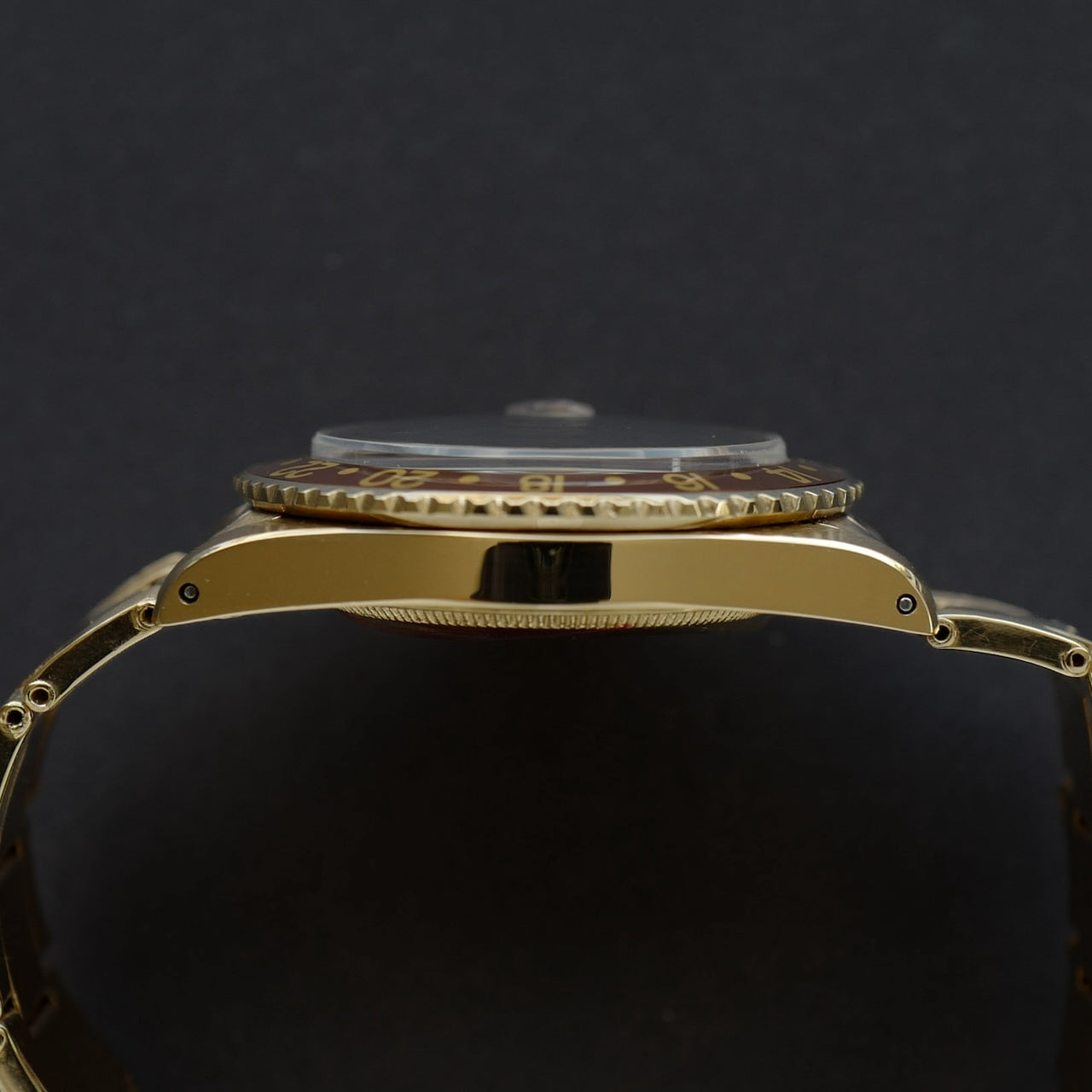 ロレックス/GMTマスター1675/8/茶つぼ/保証書/ROLEX GMT-MASTER Ref.1675/8  "Nipple Dial" 18KYG 1971y