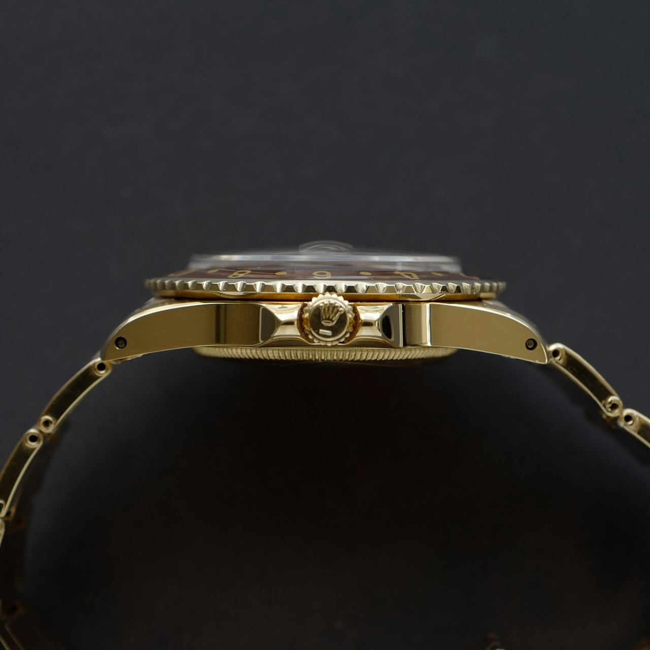 ロレックス/GMTマスター1675/8/茶つぼ/保証書/ROLEX GMT-MASTER Ref.1675/8  "Nipple Dial" 18KYG 1971y