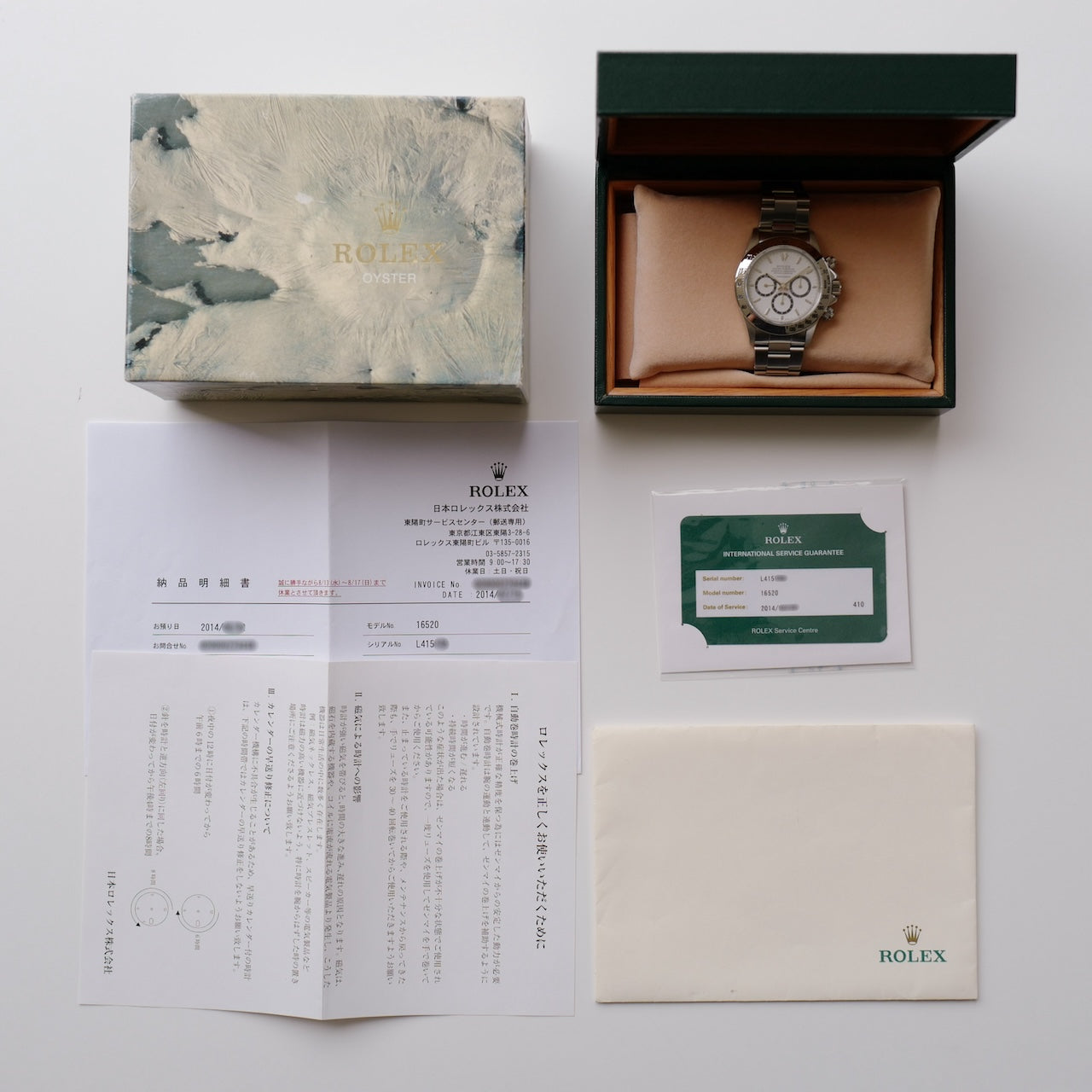 ロレックス/デイトナ16520/L番/段落ち/200タキ/逆６シングルバックル/ROLEX ZENITH DAYTONA Ref.16520 L "Mk.1 FLOATING DIAL" Mk.1  200Tachy Bezel 1989Y