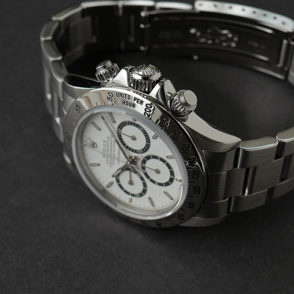 ロレックス/デイトナ16520/L番/段落ち/200タキ/逆６シングルバックル/ROLEX ZENITH DAYTONA Ref.16520 L "Mk.1 FLOATING DIAL" Mk.1  200Tachy Bezel 1989Y
