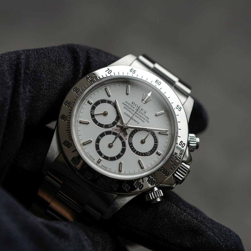ロレックス/デイトナ16520/L番/段落ち/200タキ/逆６シングルバックル/ROLEX ZENITH DAYTONA Ref.16520 L "Mk.1 FLOATING DIAL" Mk.1  200Tachy Bezel 1989Y