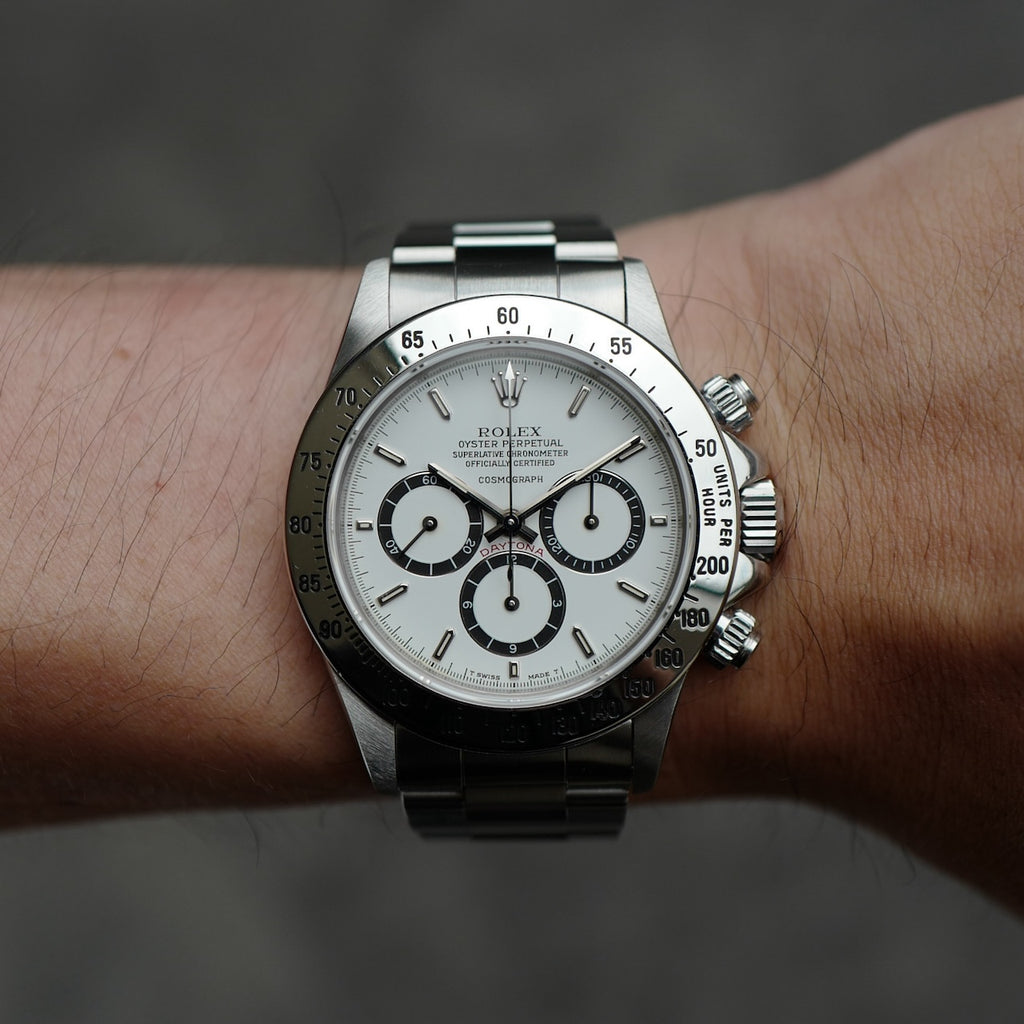 ロレックス/デイトナ16520/L番/段落ち/200タキ/逆６シングルバックル/ROLEX ZENITH DAYTONA Ref.16520 L "Mk.1 FLOATING DIAL" Mk.1  200Tachy Bezel 1989Y