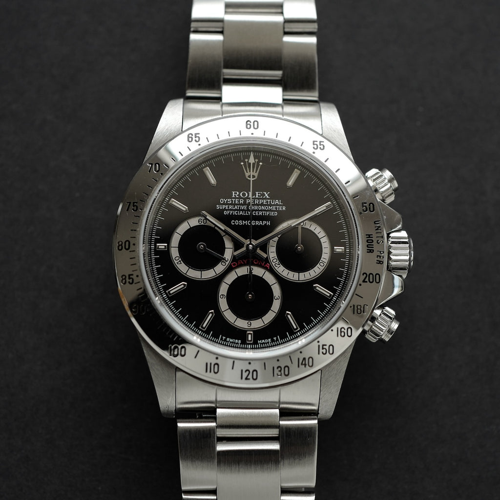 ロレックス/デイトナ16520/R番/段落ち/200タキ/逆６シングルバックル/ROLEX ZENITH DAYTONA Ref.16520 R "Mk.1 Floating Dial" Mk1. 200Tachy Bezel 1988Y