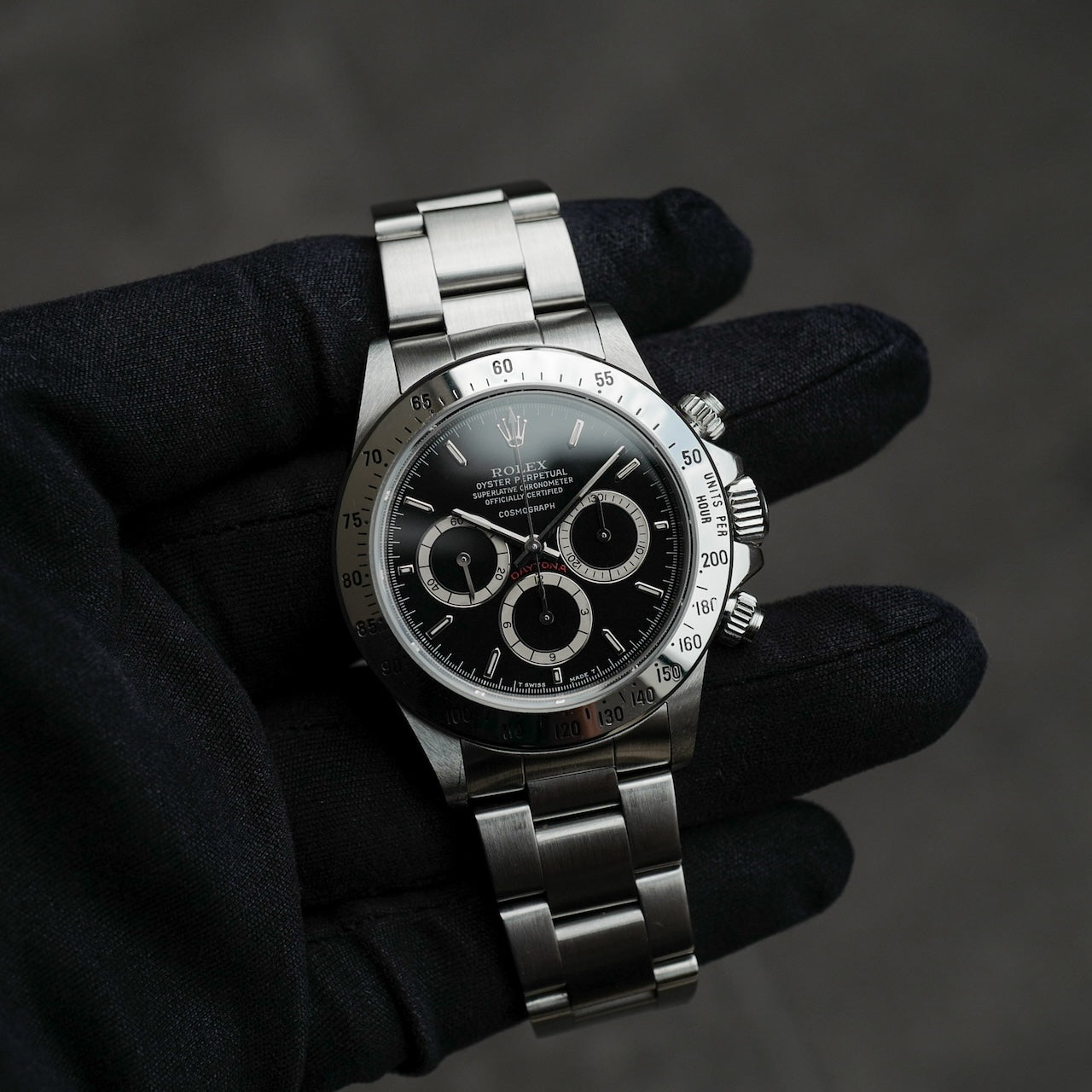 ロレックス/デイトナ16520/R番/段落ち/200タキ/逆６シングルバックル/ROLEX ZENITH DAYTONA Ref.16520 R "Mk.1 Floating Dial" Mk1. 200Tachy Bezel 1988Y