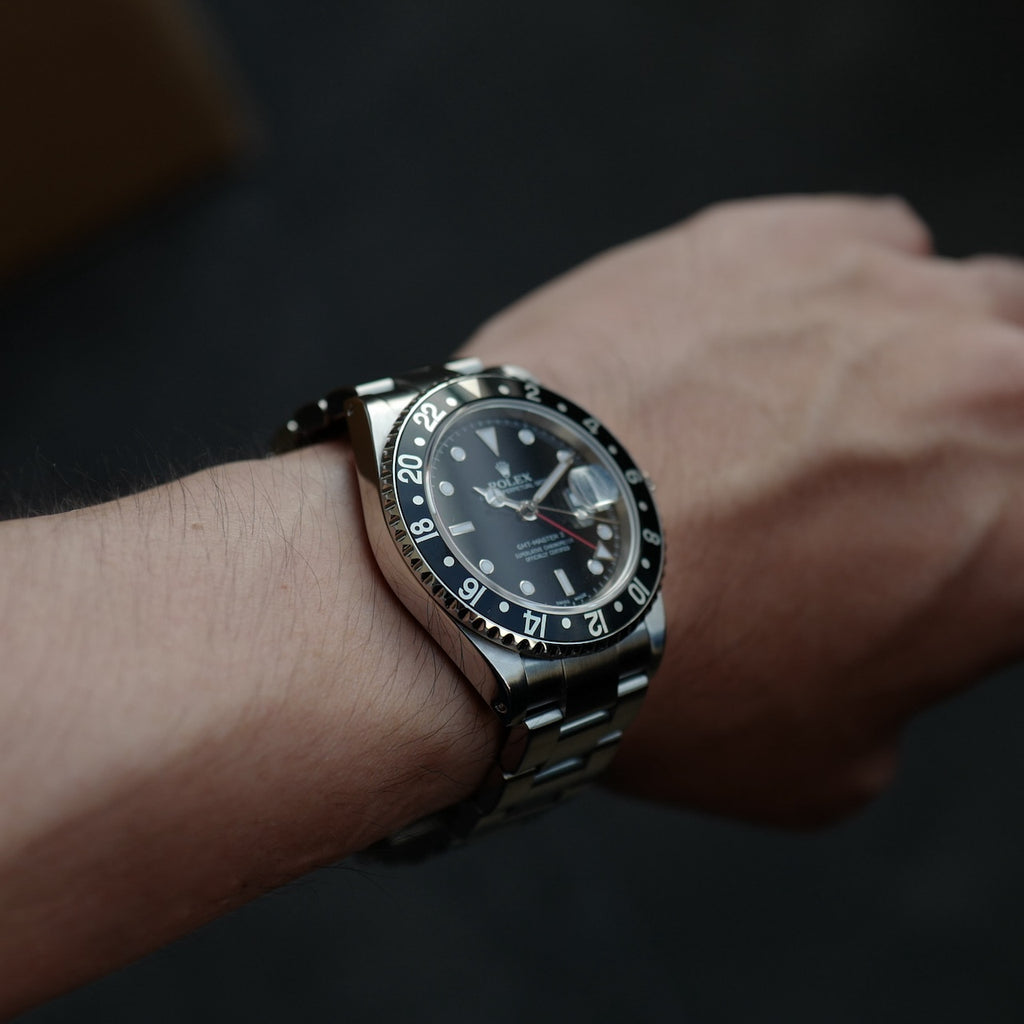 ロレックス/GMTマスター2/16710/黒ベゼル/横穴あり/フルセット/ROLEX GMT-MASTER 2 Ref.16710 2002y Full Set