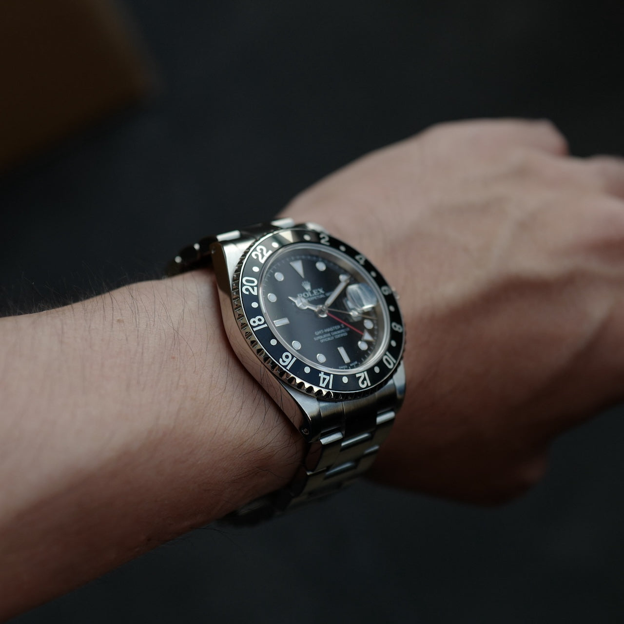 ロレックス/GMTマスター2/16710/黒ベゼル/横穴あり/フルセット/ROLEX GMT-MASTER 2 Ref.16710 2002y Full Set