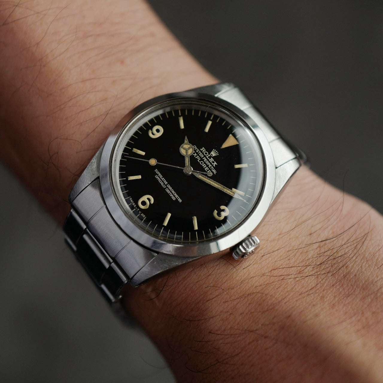 【NOT FOR SALE】【参考品】ロレックス/エクスプローラー1 / 1016 / ミラーダイヤル / マーク６/ROLEX EXPLORER 1 Ref.1016 "Gilt Dial" Mk.6 Dial 1966