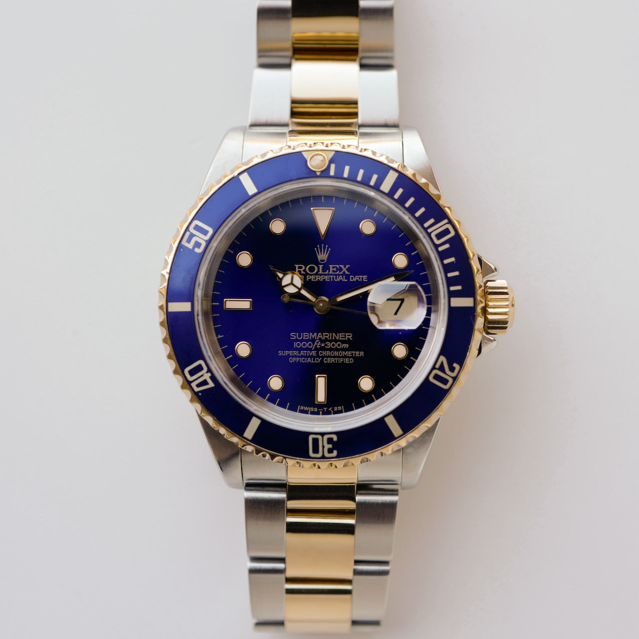ロレックス/サブマリーナデイト16613/N番/バイオレット/トリチウム/保証書付き/ROLEX SUBMARINER DATE Ref.16613 "Violet" 1991y with Paper