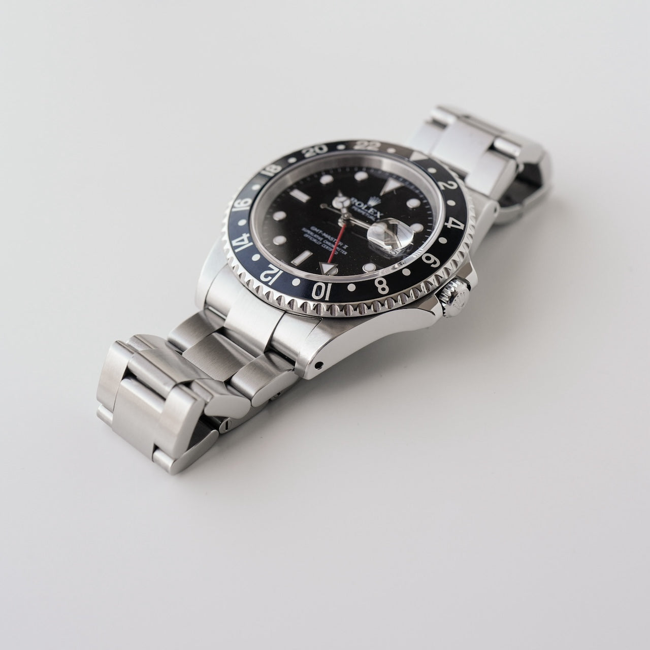 ロレックス/GMTマスター2/16710/P番/2000年/黒ベゼル/横穴あり/保証書