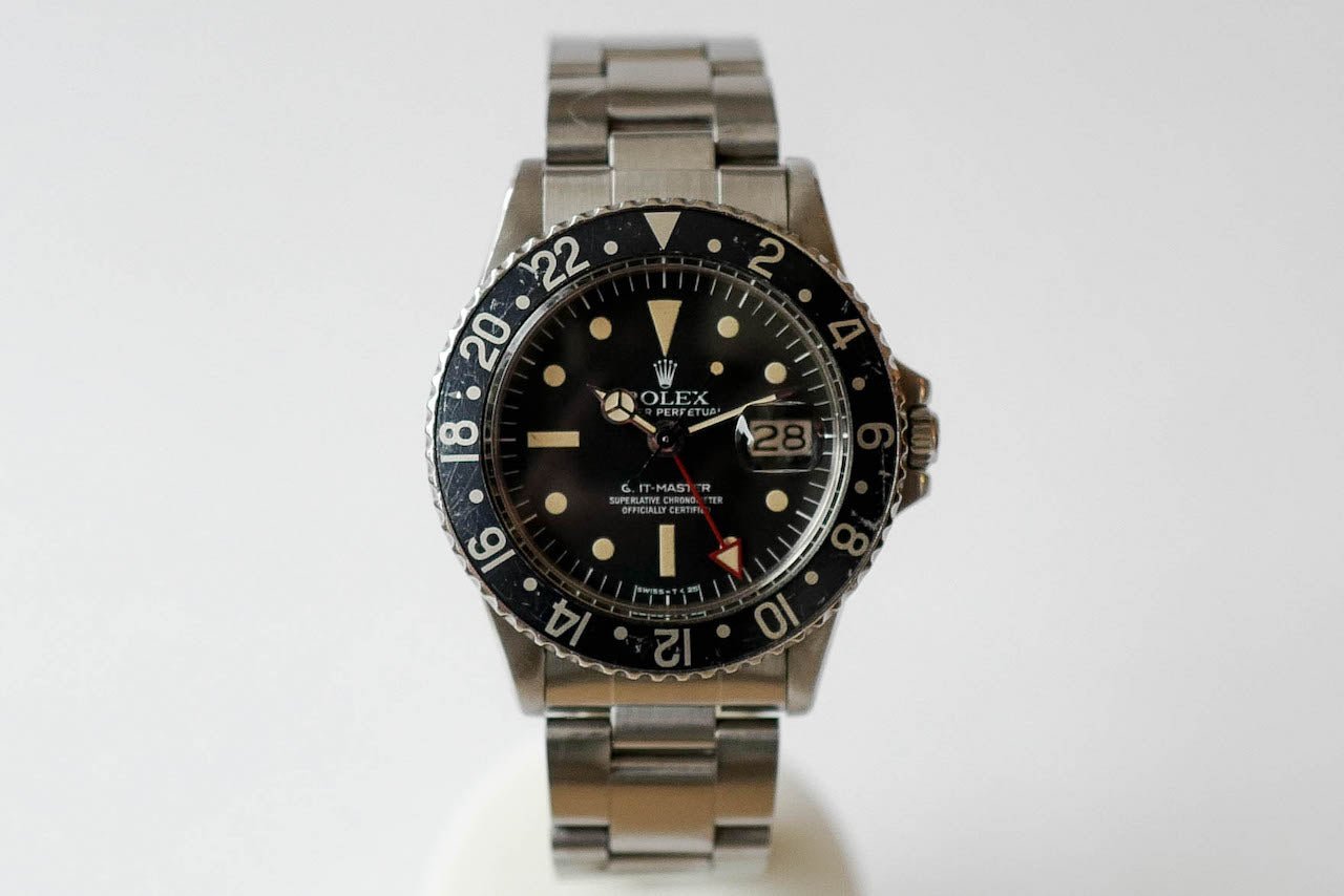 ROLEX GMT-MASTER Ref.1675 "All Red 24 hour hand" and "Radial dial"