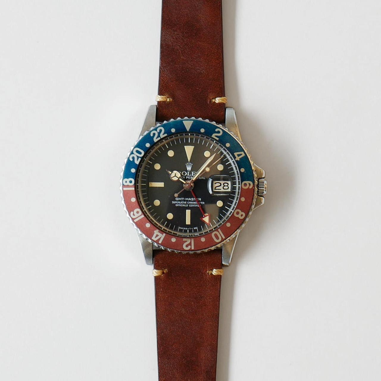エイジング/レザーストラップ/ロレックスタイプ/Aging Leather Strap for ROLEX