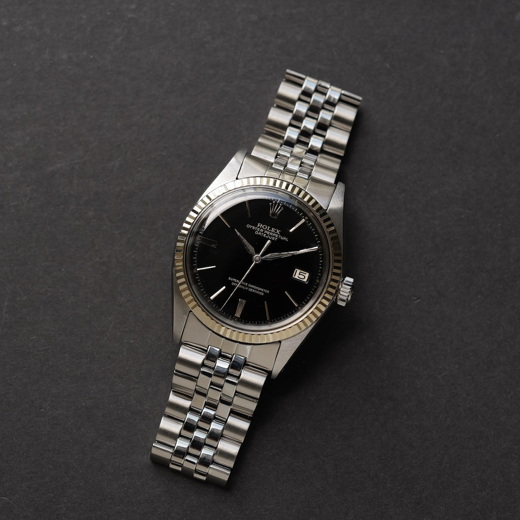 ロレックス/デイトジャスト1601/ミラーダイヤル/ドアストップ/WGベゼル/保証書付き/ROLEX DATEJUST REF.1601 "GILT DIAL" Door stop WG Bezel 1965y with Guarantee