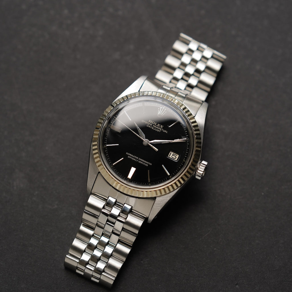 ロレックス/デイトジャスト1601/ミラーダイヤル/ドアストップ/WGベゼル/保証書付き/ROLEX DATEJUST REF.1601 "GILT DIAL" Door stop WG Bezel 1965y with Guarantee
