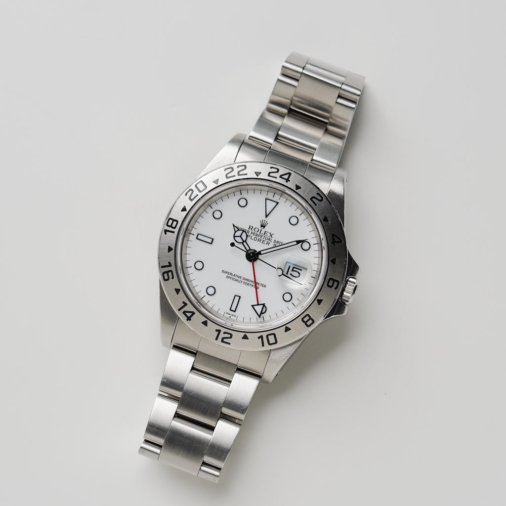 ロレックス/エクスプローラー2/16570/A番/SWISSオンリー/白文字盤/箱・保証書付/ ROLEX EXPLORER2 Ref.16570 "SWISS only" White Dial 1998-99y with Box and Paper