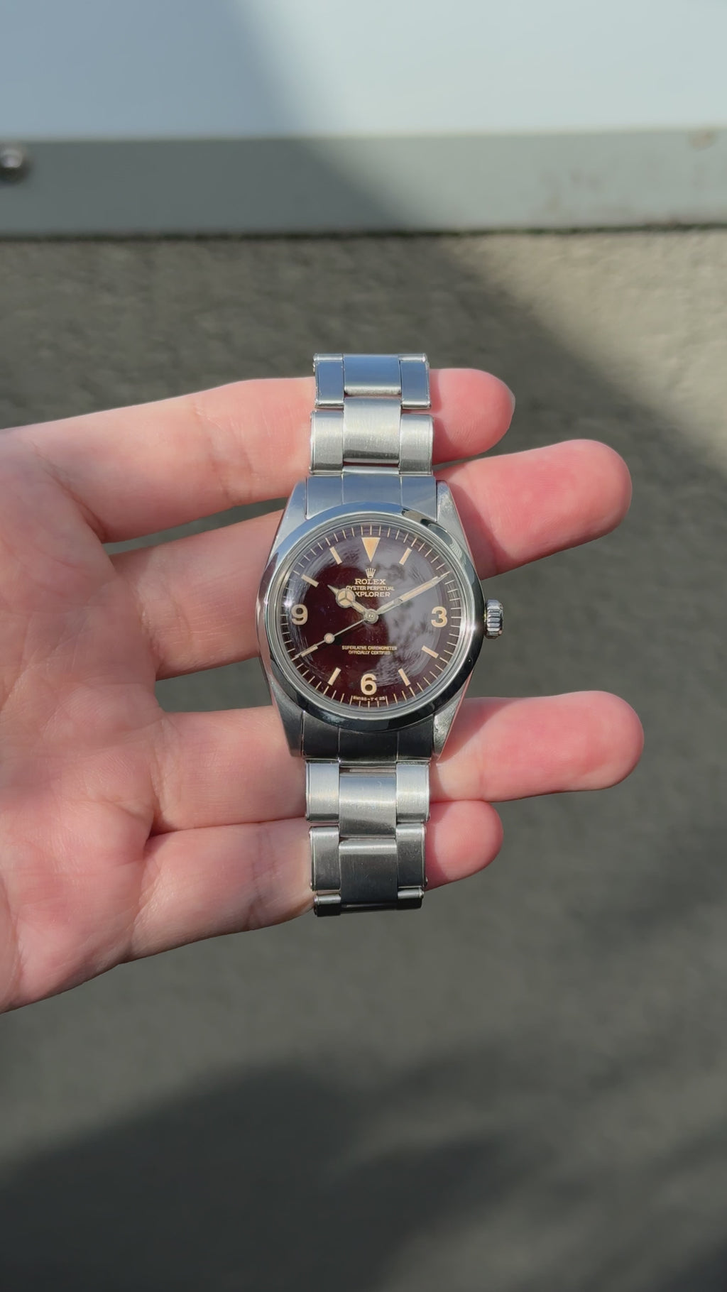 ロレックス/エクスプローラー/1016/トロピカルミラー/マーク６/ROLEX EXPLORER 1 Ref.1016 "Tropical" MARK 6 Gilt Dial 1965y