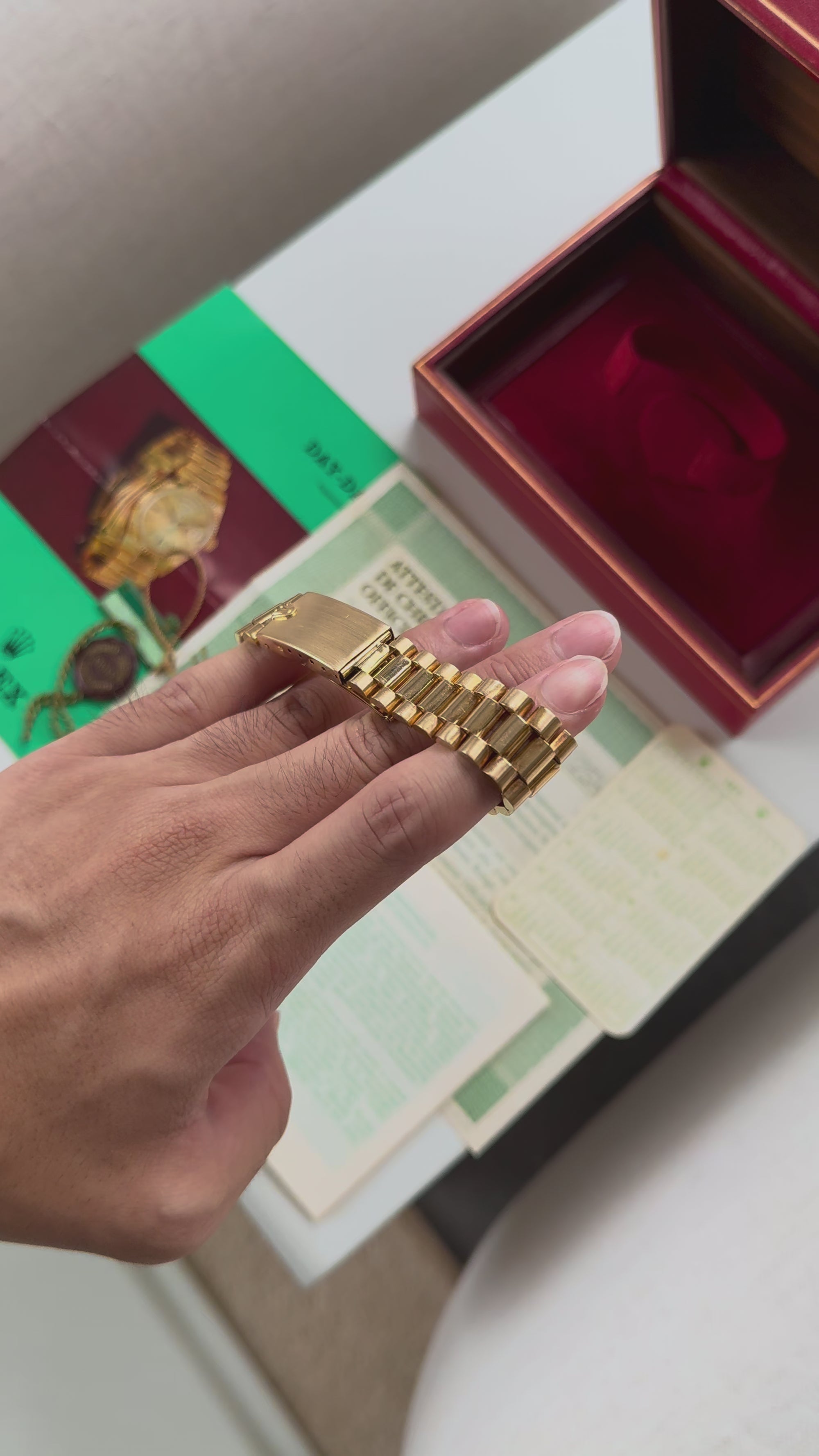 ロレックス/デイデイト1803/ワイドボーイ/18Kイエローゴールド/プレジデントブレスビッグロゴ/保証書付ワンオーナーフルセット/ROLEX DAY-DATE Ref.1803 “WIDE BOY, BIG LOGO” 18KYG 1970y Full Set One Owner