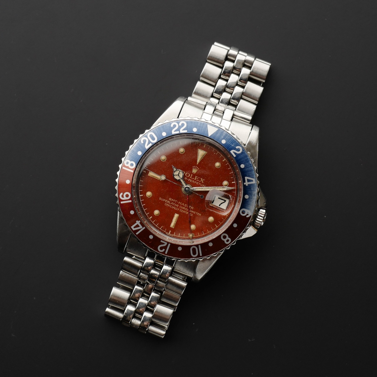 ロレックス/GMT-マスターPCG1675マーク１/レッド・トロピカル/ROLEX GMT-MASTER Ref.1675 PCG Mk1 Dial  